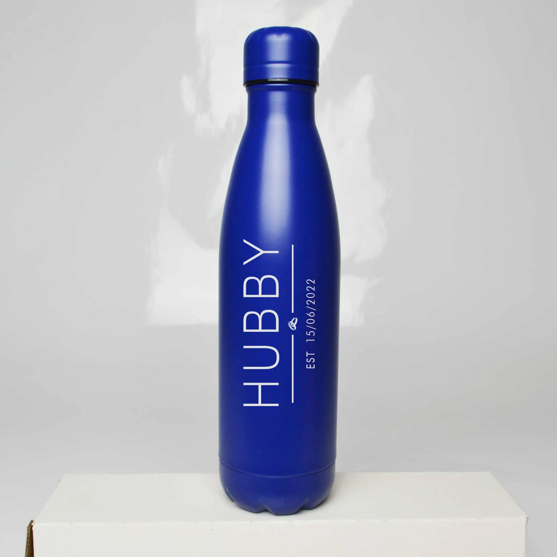 Personalised Hubby Wifey Thermos Water Bottle 500ml