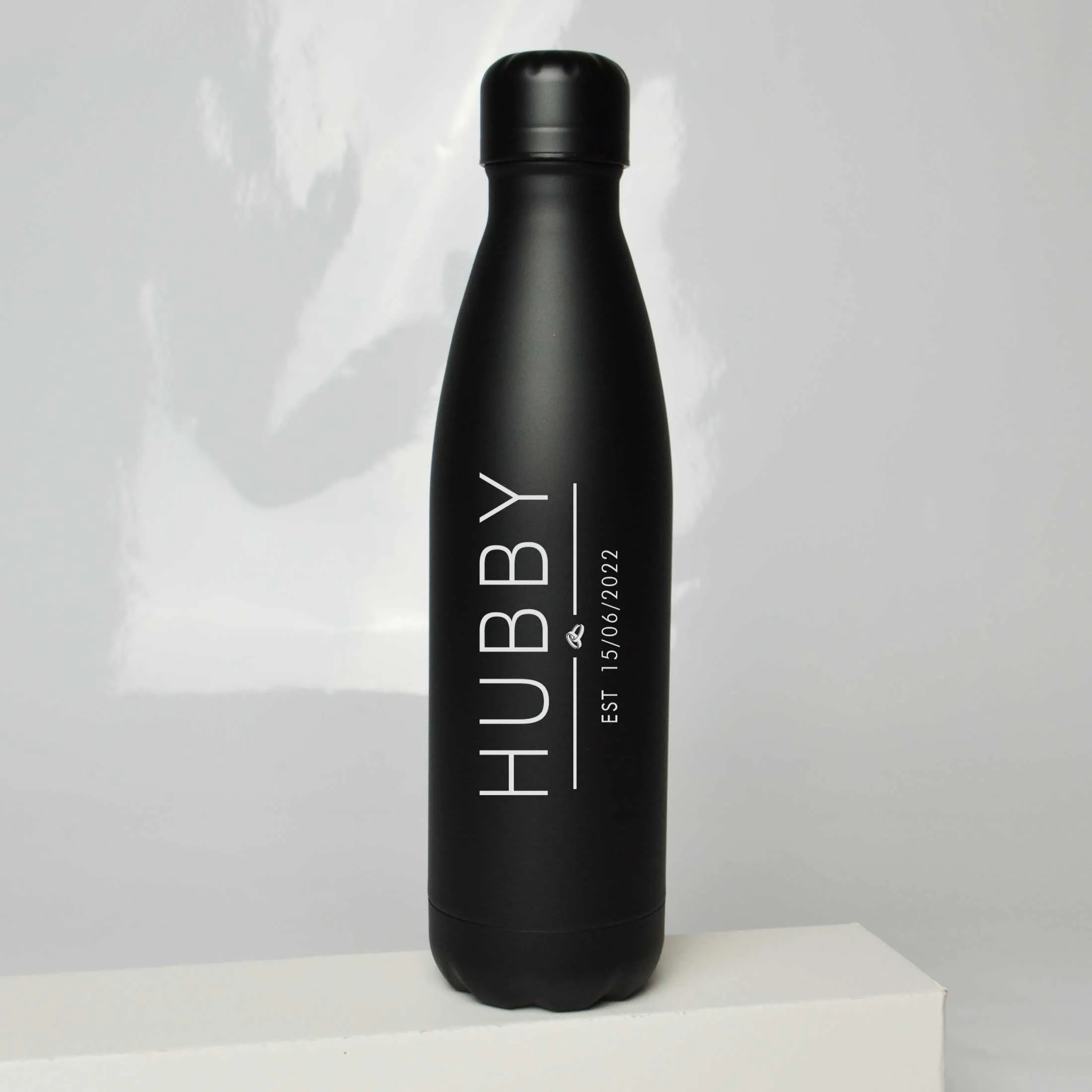 Personalised Hubby Wifey Thermos Water Bottle 500ml