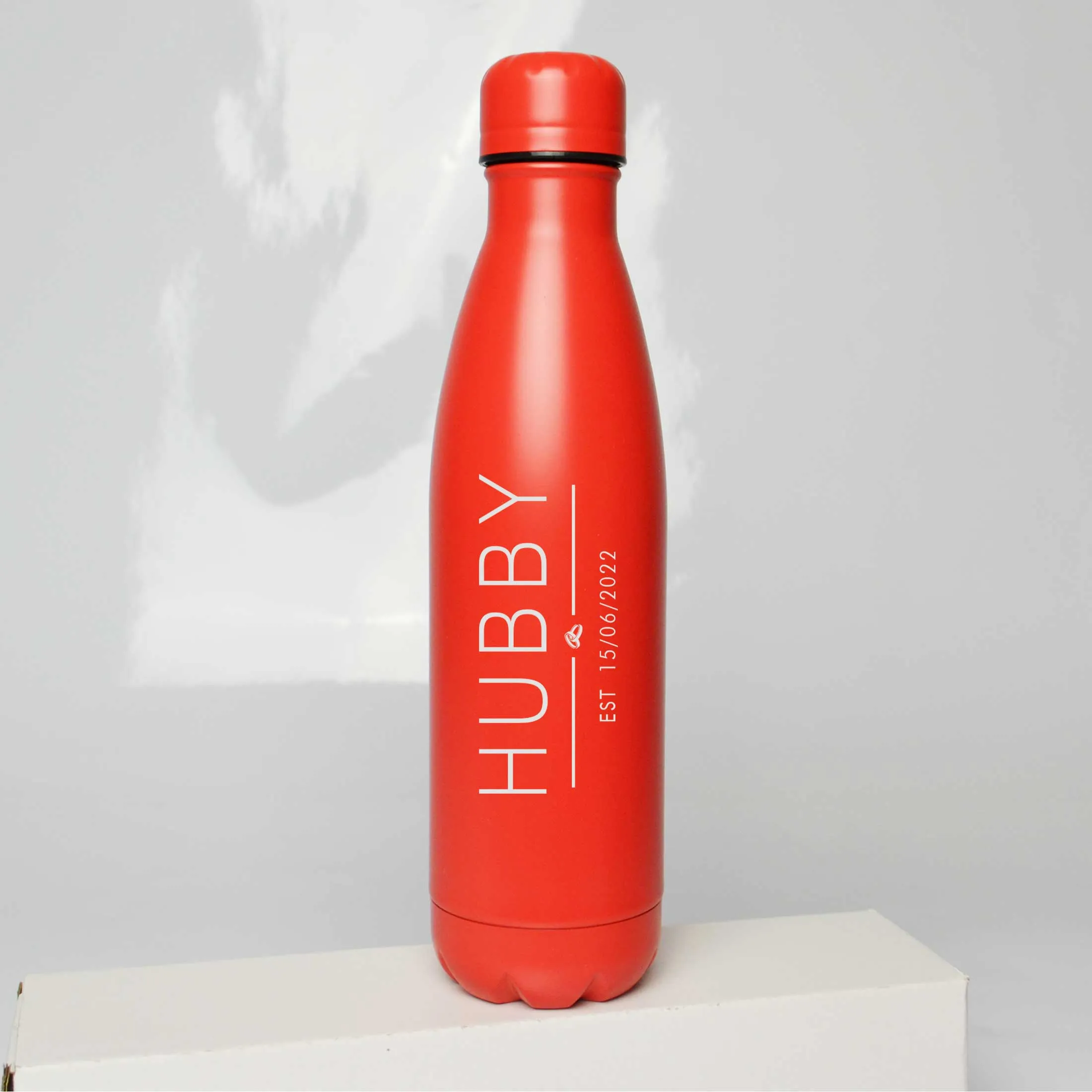 Personalised Hubby Wifey Thermos Water Bottle 500ml