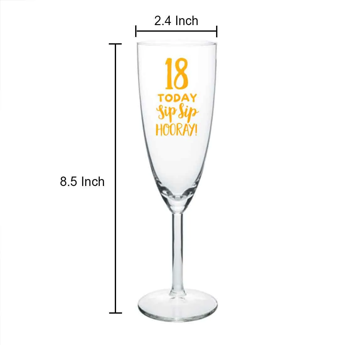 Personalized Champagne Glass 18th Birthday Gifts Idea - Sip Sip Hooray