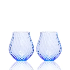 Phoebe Cobalt Stemless Wine Glasses