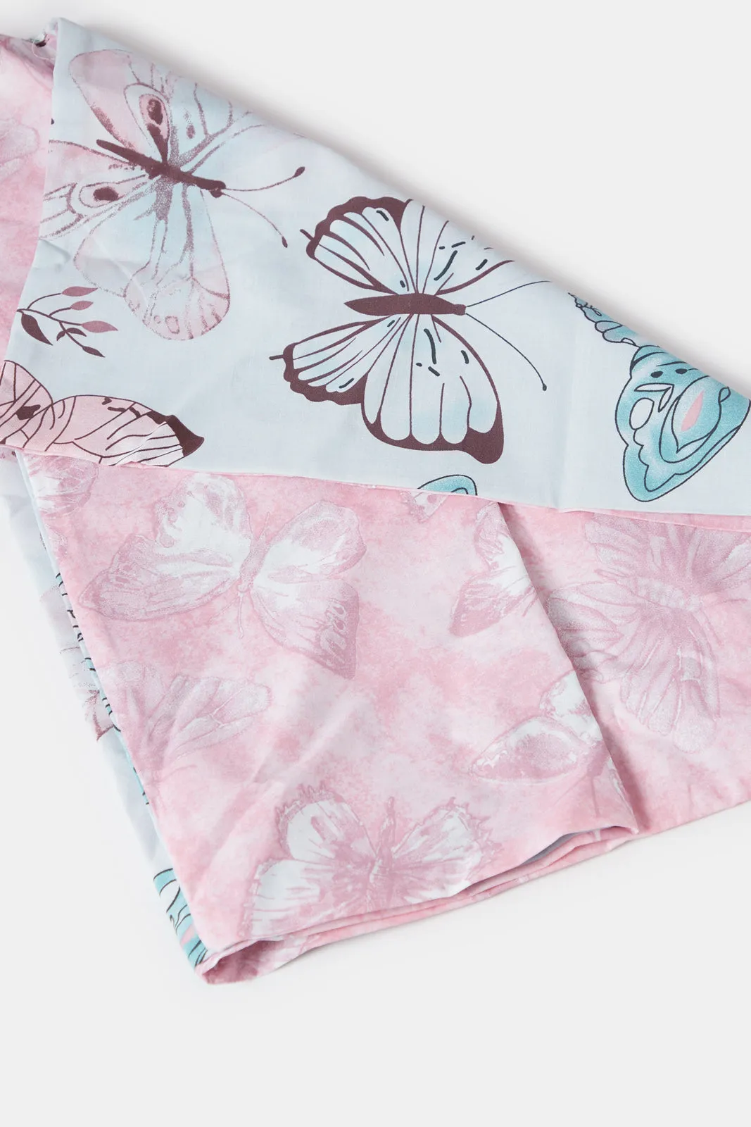 Pink Butterfly Printed Kids Comforter (Single Size)