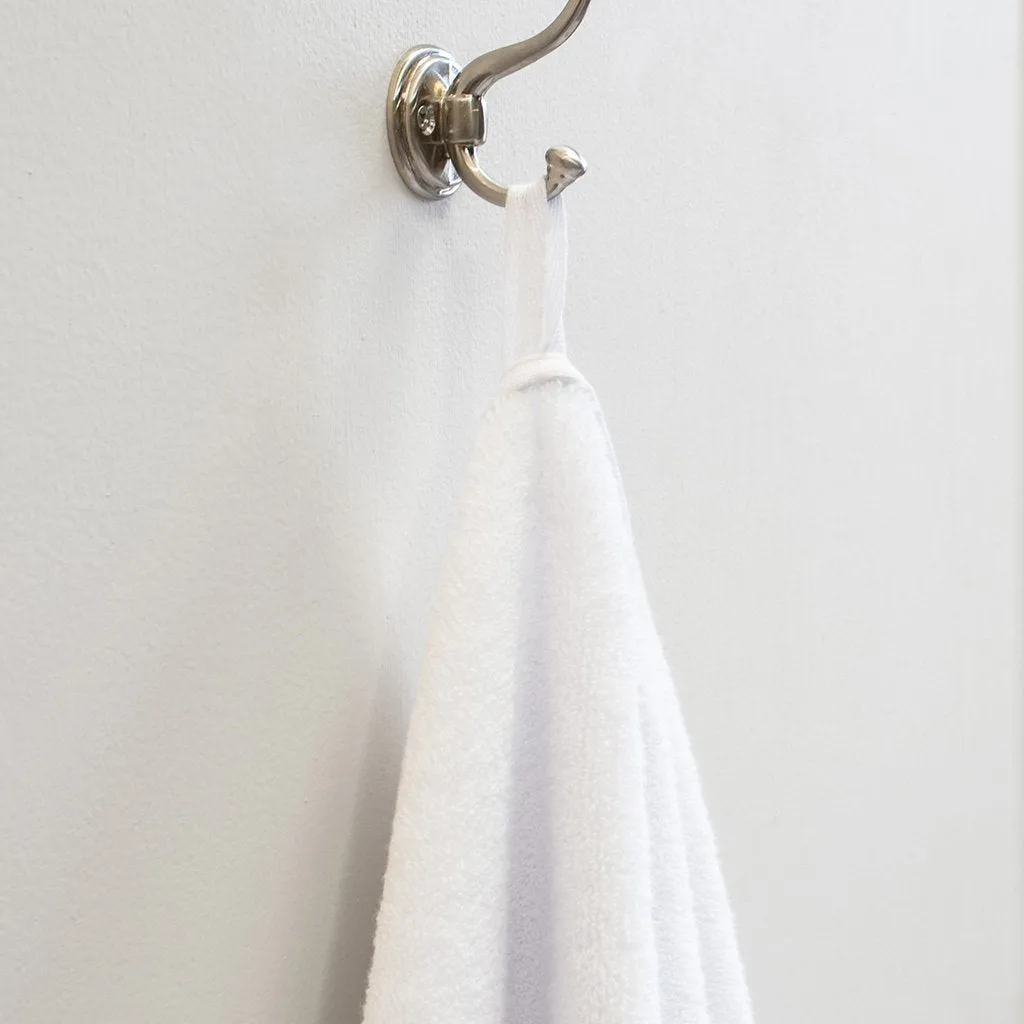 Plush White Hand Towel