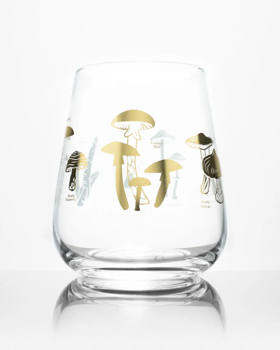 Poisonous Mushrooms Wine Glass