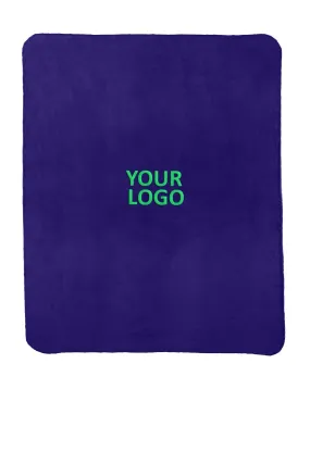 Port Authority - Value Fleece Custom Blankets with Strap, Purple