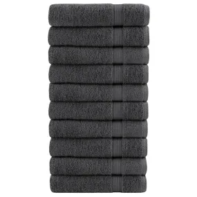 Premium Bath Towels 10pcs Anthracite 100x150cm 600gsm 100% Cotton