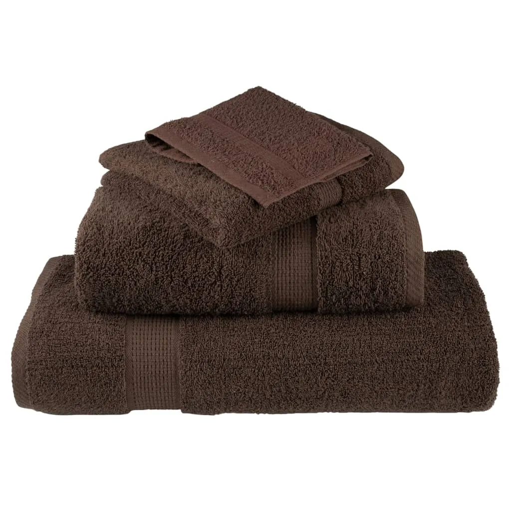 Premium Bath Towels 10pcs Brown 100x150cm 600gsm 100% Cotton