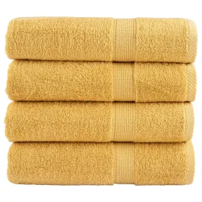 Premium Bath Towels 4pcs Gold 100x150cm 600gsm 100% Cotton