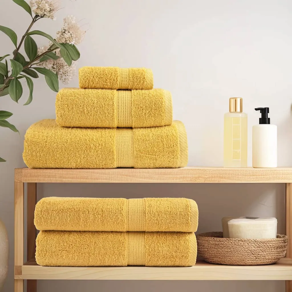 Premium Bath Towels 4pcs Gold 100x150cm 600gsm 100% Cotton