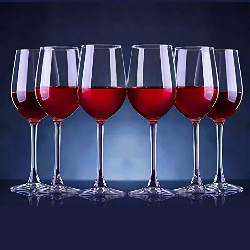 PrimeWorld Rock Red Wine White Wine, Multipurpose Goblet Set, Lead Free Glass, Dishwasher Safe (4)