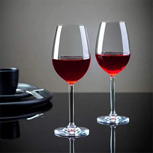 PrimeWorld Rock Red Wine White Wine, Multipurpose Goblet Set, Lead Free Glass, Dishwasher Safe (4)