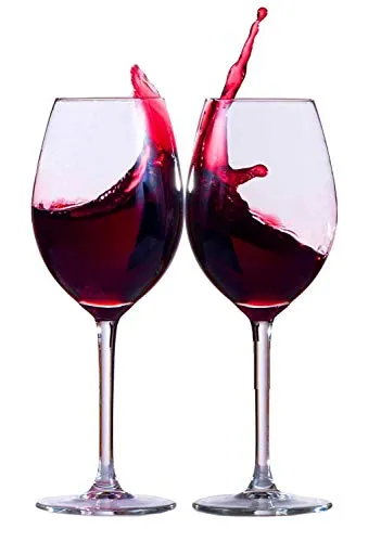 PrimeWorld Rock Red Wine White Wine, Multipurpose Goblet Set, Lead Free Glass, Dishwasher Safe (4)