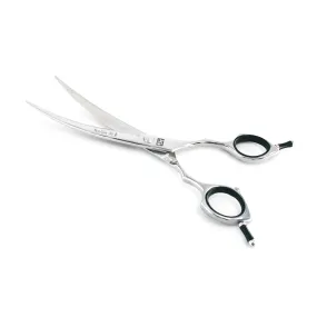 Professional 7" Curved Scissors (6CR Steel) with Ergonomic Handle Design