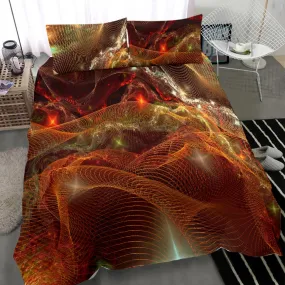 Red Fractal Universe | Bedding Set | Yantrart Design