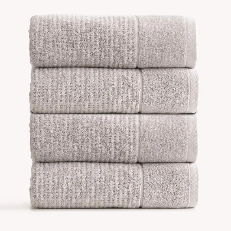 Renee Taylor Cambridge Textured 4 Piece Pumice Stone Bath Towel Pack