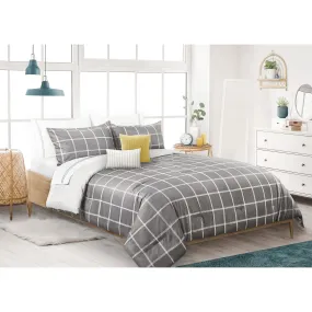 Reversible Window Pane Comforter Set