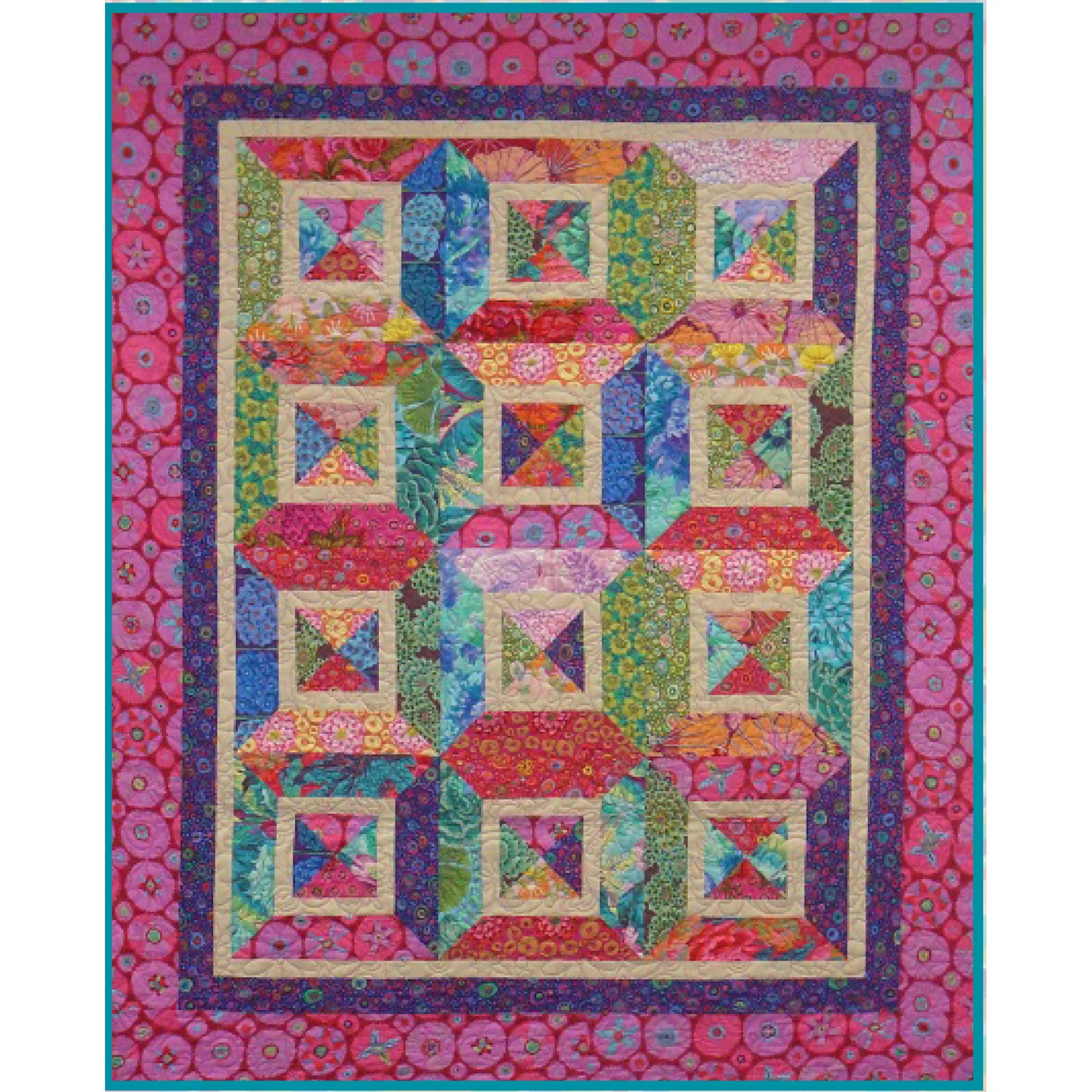 Ring Around the Rosies Quilt Pattern NJD-105w  - Wholesale Product