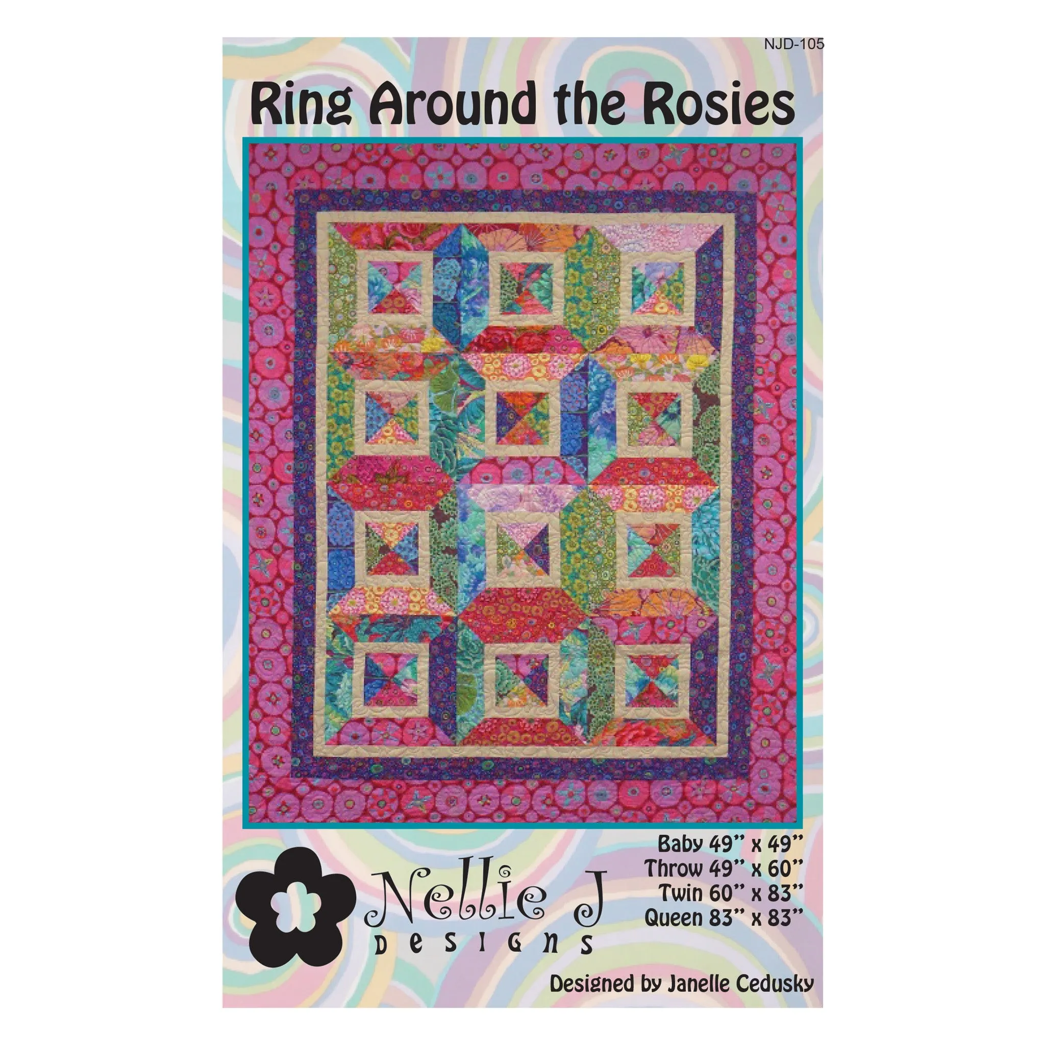 Ring Around the Rosies Quilt Pattern NJD-105w  - Wholesale Product