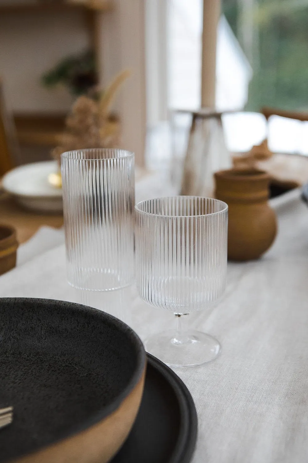 Ripple Wine Glasses by Ferm Living - Set of 2