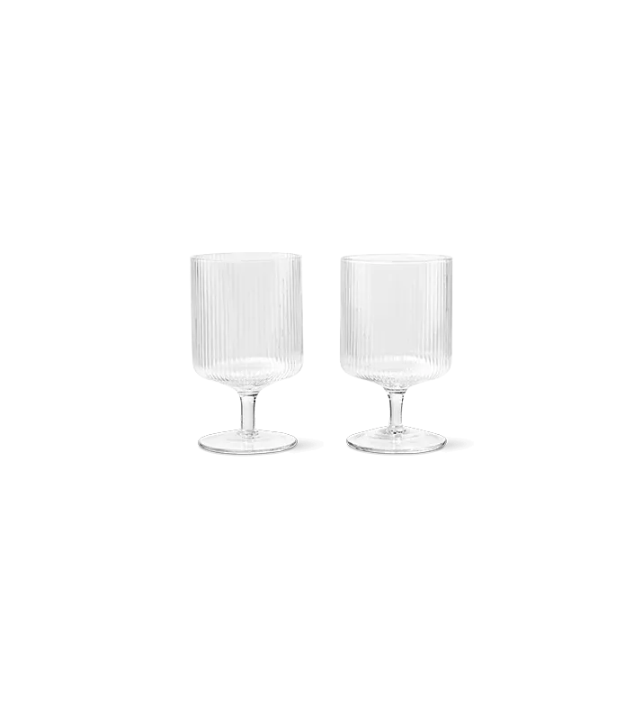 Ripple Wine Glasses by Ferm Living - Set of 2