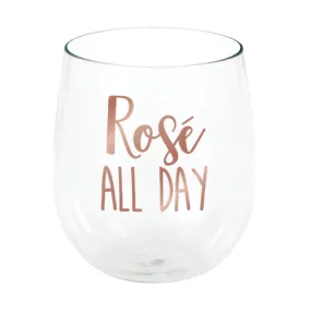 Rose All Day Stemless Plastic Wine Glass