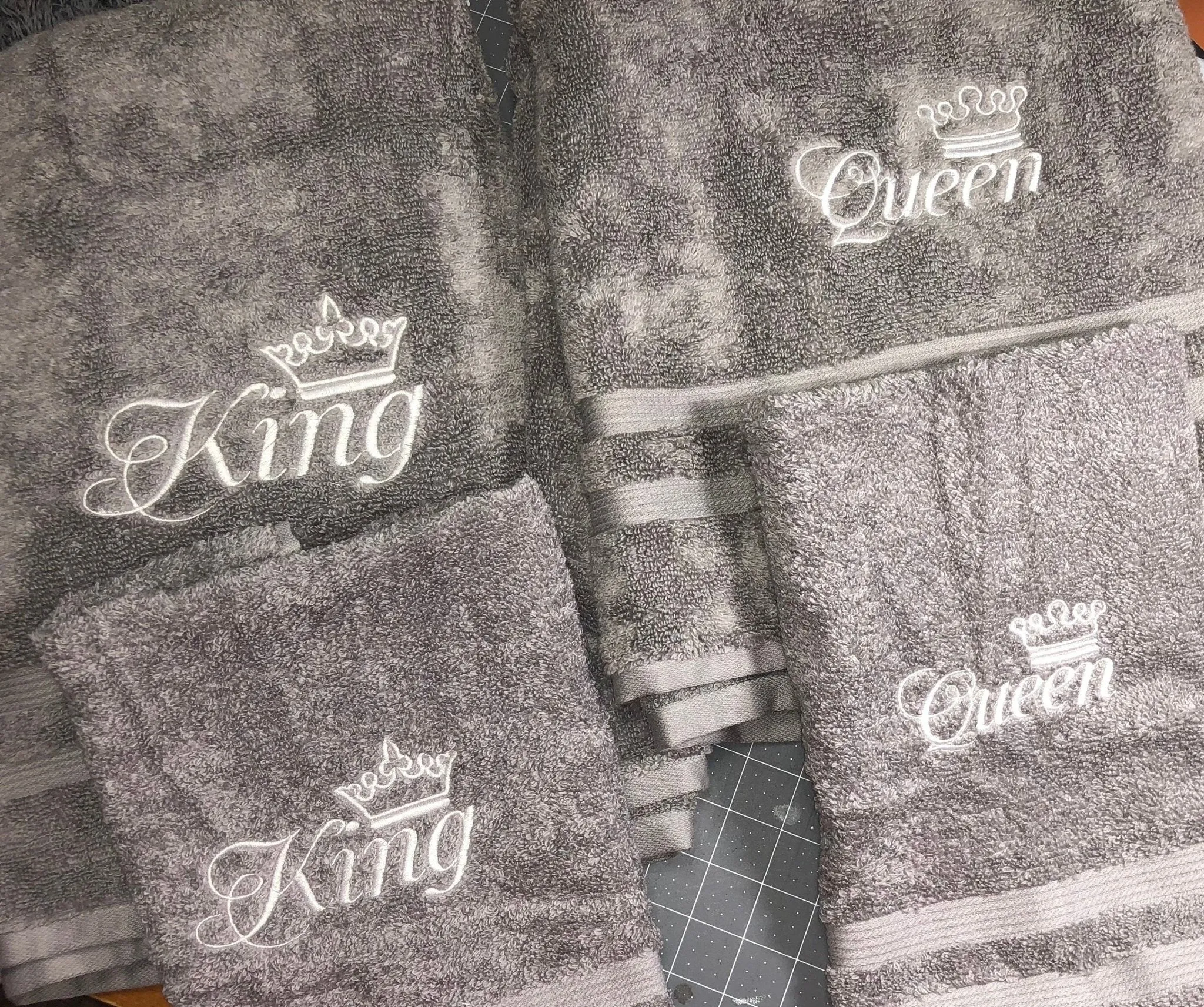 Royalty King and Queen Towel Sets, Wedding Housewarming Gifts