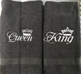 Royalty King and Queen Towel Sets, Wedding Housewarming Gifts