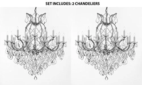 Set Of 2 - Maria Theresa Chandelier Crystal Lighting Chandeliers H38" X W37" - 2Ea A83-Cs/1/21510/15 1