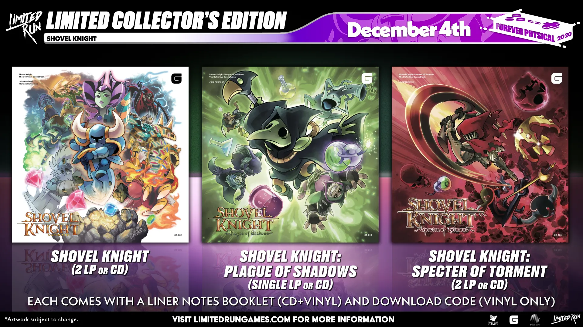 Shovel Knight: Specter of Torment The Definitive Soundtrack (CD or Vinyl)