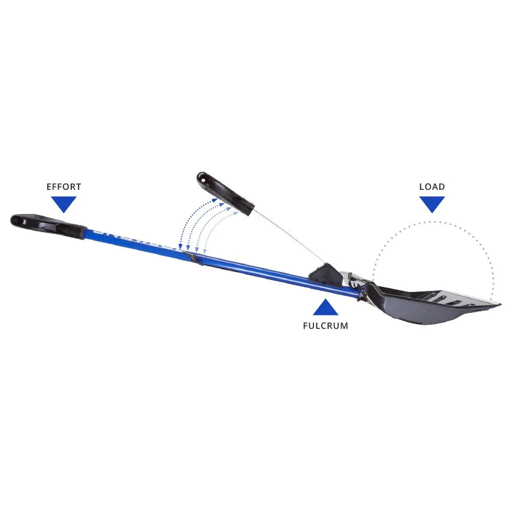 Snow Joe SJ-SHLV01M Shovelution Strain-Reducing Snow Shovel | 18-Inch | Spring Assisted Handle | Retail Ready