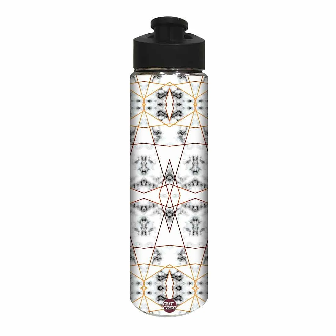 Stainless Steel Water Bottle -  Black and White Marble