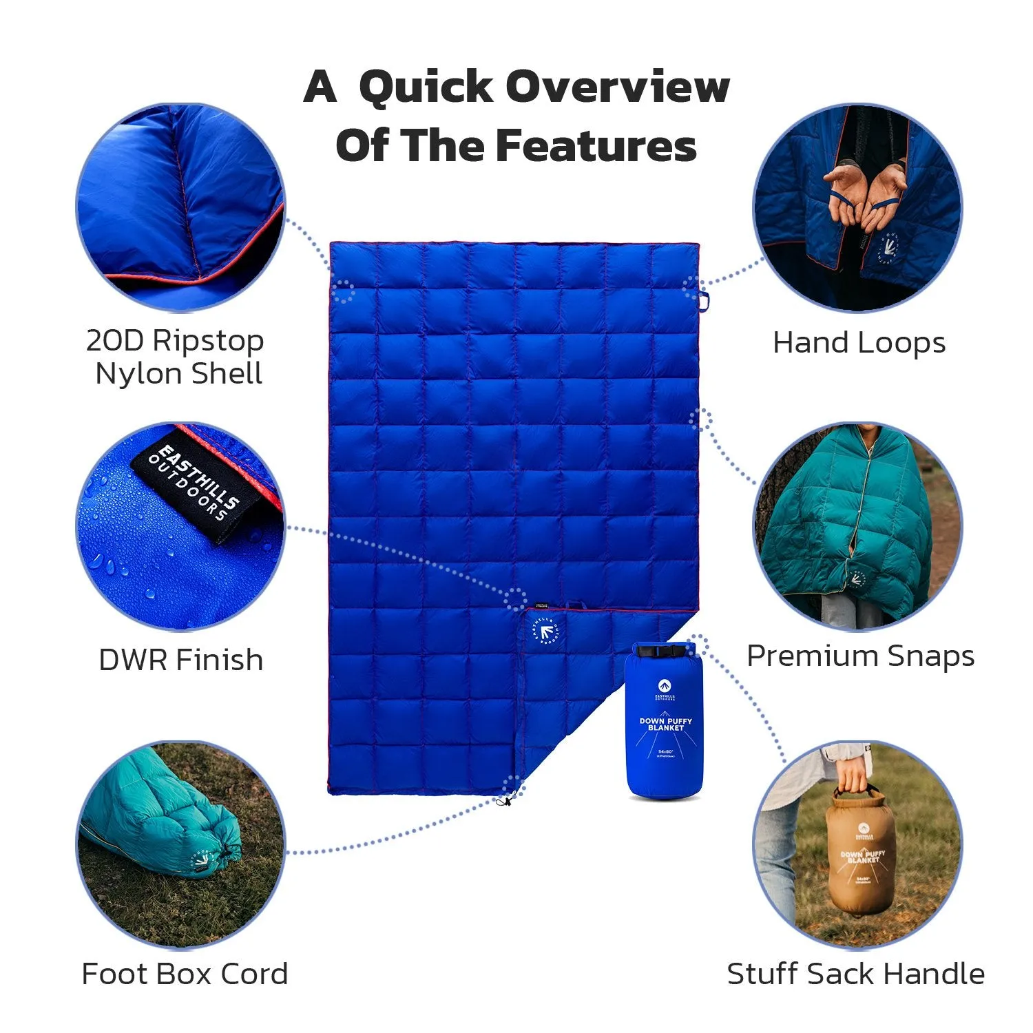 Synthetic Puffy Camping Blanket