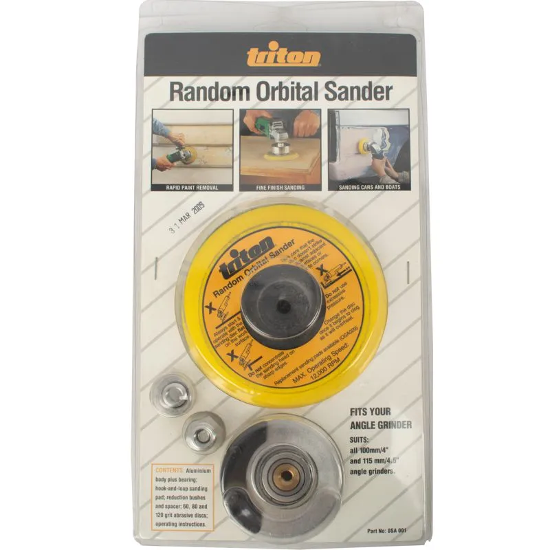 TRITON RANDOM ORBITAL SANDER ATTACHMENT FOR 115 ANGLE GRINDER TRIOSA001