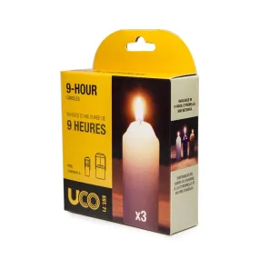 UCO 9 hour Candles Replacements (3set)