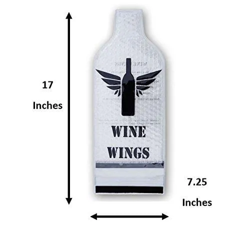 Upgraded 4 Pack Wine Wings Reusable Bottle Protector Sleeve Travel Bag Luggage Leak Safe