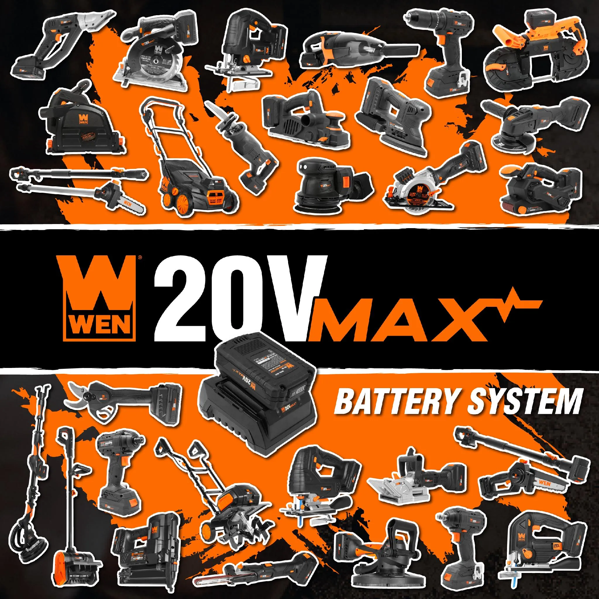 WEN 20944 20V Max Brushless Cordless 4-1/2-Inch Angle Grinder with 4.0Ah Lithium-Ion Battery and Charger