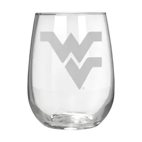 West Virginia Mountaineers 17 oz. Stemless Wine Glass