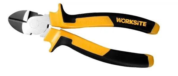 Worksite Diagonal Cutter Pliers, 6"(160mm) High Leverage, All-Purpose Use, Wire Cutters, Diagonal Wire Cutters, Flush Cutter, Nippers, Side Cutters, Flush Cutters, Diagonal Cutter, Cutting Pliers, Floral Wire Cutter, Wire Pliers WT1316