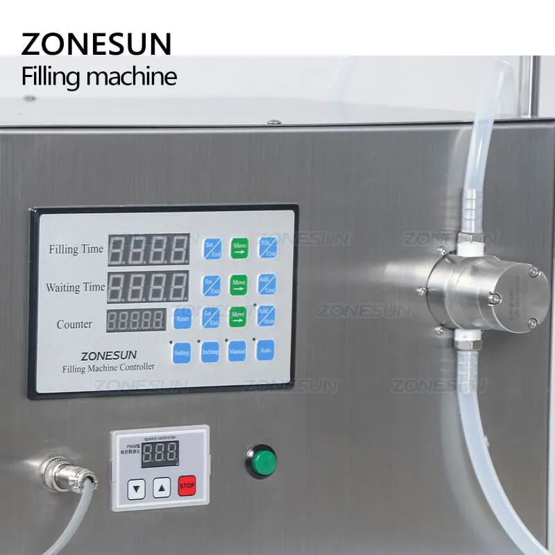 ZS-YTMP1S Magnetic Pump Beverage Water Juice Essential Oil Ink Pigment Liquid Bottle Filling Machine